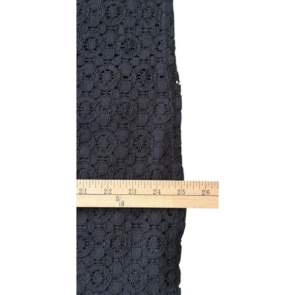 Banana Republic Sleeveless Lace Top Built in Neck Tie Women's Med Black Lined - Picture 12 of 13